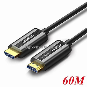 Cáp HDMI 2.0 Sợi Quang Dài 60M 80M Hỗ Trợ 4K@60Hz HDR Cao Cấp Ugreen 50220 50221 - hàng chính hãng