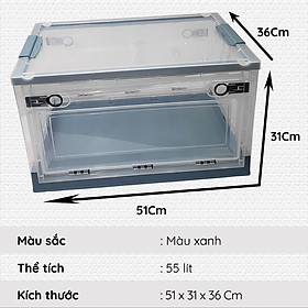 Mua Hộp nhựa đựng đồ đa năng - Có bánh xe di chuyển - Có khớp để xếp chồng lên nhau tiết kiệm không gian - NIKITA 2024