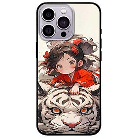 Ốp lưng cho IPhone 14 - 14 Plus - 14 Pro - 14 Pro Max - Cô Bé Và Hổ Trắng - Hàng Chính Hãng