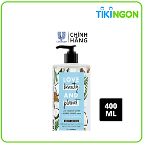 Sữa Dưỡng Thể 400Ml Love Beauty And Planet Chăm Da Mềm Mịn Luscious Hydration Với 100% Dừa Tươi Organic