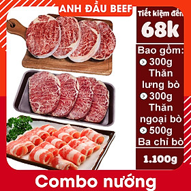 [HCM] Combo nướng gia đình 1 (3-4 người) - 1100g - Giao nhanh trong 2h