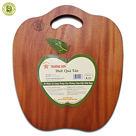 Mua Thớt Gỗ Xà Cừ Kiểu Dáng Quả Táo B32 ( 32 x 28 x 1.7 cm ) - Thương hiệu Trường Sơn