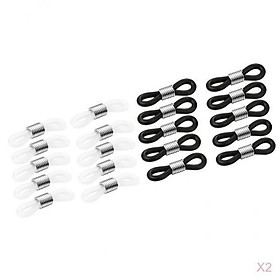 40pcs Chain Strap Holders Rubber Loop Ends Eye Glasses Spectacle