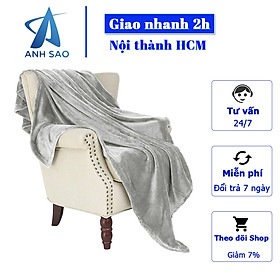 Mền lông cừu xám cao cấp A - 1m8x2m