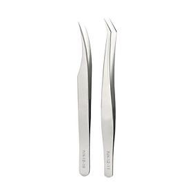 Stainless Steel Tweezers Eyelash Extension Tweezers Set Set of 2 Lash Extension Tweezers Eye Makeup Tools