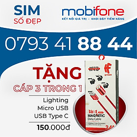 Sim số CẶP ĐẸP 079341 8844 [Tặng] Cáp 3 in 1