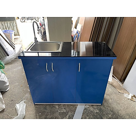 Mua Tủ Bếp Nhựa Đài Loan Cao 81cm Ngang 1m05 Bồn Đơn Màu Xanh Dương TB034