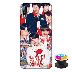 Ốp lưng điện thoại Asus Zenfone Max Pro M2 hình Ban Nhạc BTS tặng kèm giá đỡ điện thoại iCase xinh xắn - Hàng chính hãng