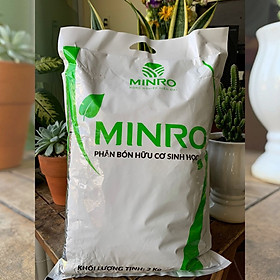 PHÂN BÓN HỮU CƠ SINH HỌC MINRO (VIÊN NỞ) bịch 2kg