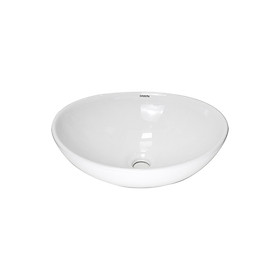 Mua Chậu lavabo rửa mặt trắng sứ dáng elip độc đáo Hiwin LP-8020