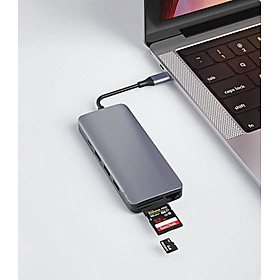 Mua BỘ CHUYỂN WIWU ALPHA 12 IN 1 USB TYPE C HUB Chỉ Truyền Dữ Liệu  Không Được Hỗ Trợ Nguồn Điện - Hàng Chính Hãng