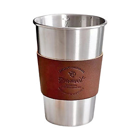 Water Tumblers Drinking Glasses BBQ Beverage Stainless Steel Cup with Sleeve