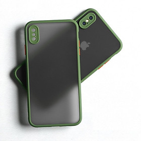 Ốp lưng trong nhám viền Shield Matte Color bảo vệ camera cho iPhone Xs Max