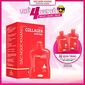 (New) Nước uống Collagen dipeptide 15 túi Sắc Ngọc Khang tinh khiết nhập khẩu từ Nhật Bản, đạt chuẩn hàm lượng hấp thụ nhanh & vượt trội giúp trẻ hóa làn da - săn chắc và sáng mịn