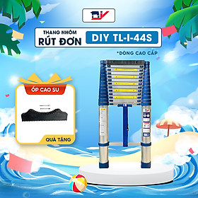 Thang nhôm rút đơn DIY TL-I-44S chiều cao sử dụng tối đa 4.4m - Tiêu chuẩn chất lượng an toàn Châu Âu