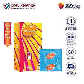 Bao Cao Su LifeStyles Fantasy Có Gân Ngang Ôm Sát Cao Cấp Hộp 12 bao