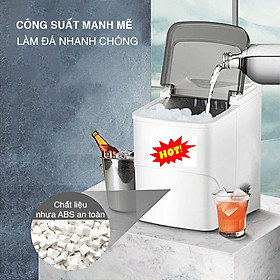 Máy làm đá mini tại nhà siêu tiện lợi- Động cơ làm lạnh hiện đại- Tiết kiệm điện năng