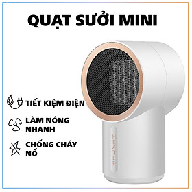 Mua Quạt sưởi  Máy sưởi ấm mini 400W để bàn làm việc  văn phòng  phòng ngủ