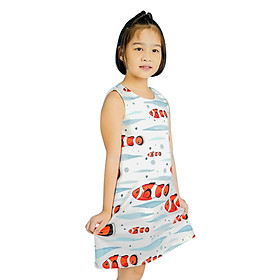 Đầm Suông Bé Gái In Hình Cá Đỏ Ugether UKID92