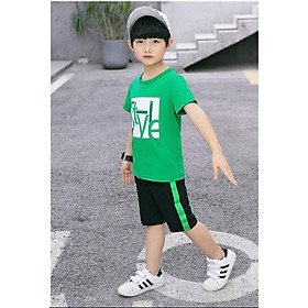 Bộ bé trai coton co rãn hàng quảng châu - BA21