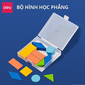 Bộ Đồ Chơi Lắp Ghép Hình Học Gỗ Cho Bé Deli - Luyện Tập Tư Duy Ghép Hình Tính Toán Màu Sắc - Đồ Chơi Sáng Tạo Thông Minh