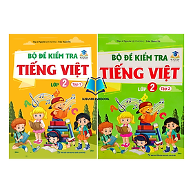 Sách - Combo Bộ đề kiểm tra Tiếng Việt lớp 2 tập 1 + 2