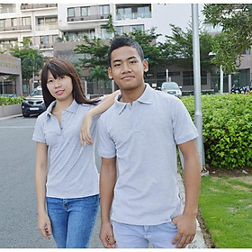 Áo thun nam vải cá sấu co giãn 4 chiều, kiểu may cao cấp cổ bẻ, tay bo, có xẻ lai - Màu xám