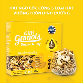 Ngũ cốc Ohh Granola dòng Super Nutty - hộp 250gram