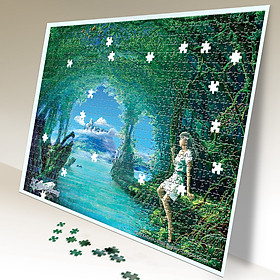 Tranh xếp Hình Tia Sáng Suối tiên (925 Mảnh Ghép)