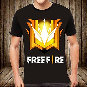 Áo Thun Màu Đen Free Fire Rank Đại Kiện Tướng, Thun Lạnh Co Dãn 4 Chiều, Mềm Mịn Dễ Phối Đồ Đủ Size Cho Anh Em Lựa Chọn