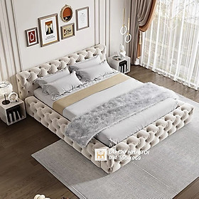 Giường Có Vách Đầu Giường Bọc Nệm GNB07