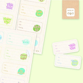 Bộ 28 Nhãn Vở A Cấp III - Linh Lan