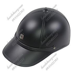 Nón bảo hiểm kết nam gắn mặt sắt, 4 khía gân nổi độc đáo, dây quai nón dễ dàng điều chỉnh - Hạnh Dương