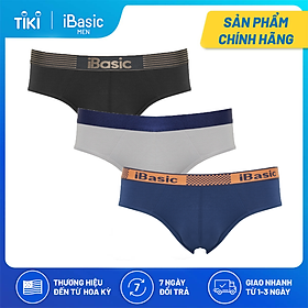 Combo 3 quần lót nam brief iBasic PANM077 - Đen/Xám/Xanh