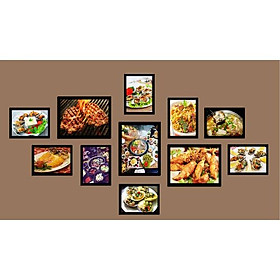 Bộ khung tranh ảnh treo tường thế giới đồ ăn 1 KA194