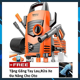 Bơm áp lực cao phun rửa oto xe hơi, xe máy 628 TL (Loại tốt) tặng gang tay lau xe M 241