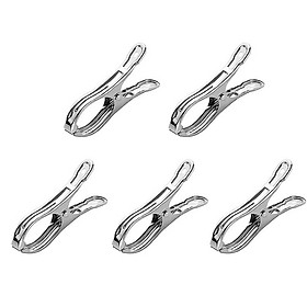 Mua COMBO 5 Kẹp 9cm Miệng Lớn Kẹp Phơi Quần Áo Chăn Mền Inox Chống Gió