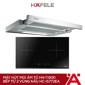 Mua  PROMO  Máy Hút Mùi Âm Tủ HH-TI90D (90cm) + Bếp Từ 2 Vùng Nấu Hafele 770x450mm HC-IS772EA ( Hàng chính hãng )