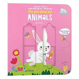 Cuốn sách giúp bé làm quen với ngoại ngữ: Sách Chuyển Động - Song Ngữ A-V: Baby Animals - Các Em Bé Động Vật