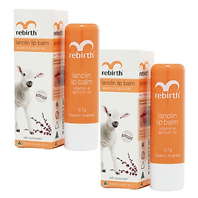 Combo 2 son dưỡng ẩm, ngăn ngừa khô nứt nẻ, trị thâm môi nhau thai cừu Rebirth