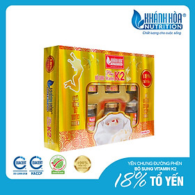 HỘP QUÀ YẾN SÀO CHƯNG ĐƯỜNG PHÈN 18% BỔ SUNG VITAMIN K2 KHÁNH HÒA NUTRITION