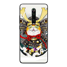 Ốp Lưng in cho Xiaomi Mi 9T Mẫu Mèo Samurai - Hàng Chính Hãng