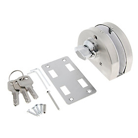 Stainless Steel Glass Door Lock Double Sides Open Gate Lock Latch X-250D