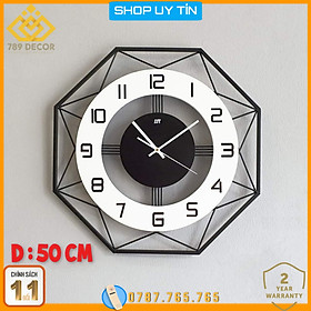 Đồng hồ treo tường trang trí nghệ thuật hình tròn HD18213-L