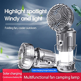Mua Đèn Bão LED Năng Lượng Mặt Trời Đa Năng 3 Trong 1 (Đèn pin + Quạt + Sạc dự phòng