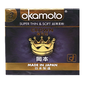 Okamoto Crown - Bao Cao Su Siêu Mỏng - Ôm Khít - Mềm Mại - Xuất Xứ Nhật Bản