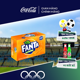Thùng 24 Lon Nước Ngọt Có Gas Fanta Vị Cam 235ml/Lon Sale 25.07 Coca-Cola Official Store