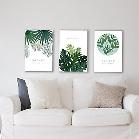Mua Bộ 3 tranh canvas hình lá ADH0060