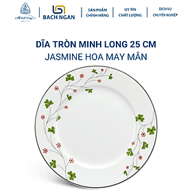 Mua Dĩa tròn Minh Long 25 cm Jasmine Hoa May Mắn - Bằng sứ  Hàng Đẹp  Cao Cấp  Dùng Trong Gia Đình  Đãi Khách  Tặng Quà Tân Gia