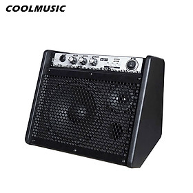 COOLMUSIC DM20 20W Electric Drum Amplifier Keyboard Amp Wireless BT Speaker 2-Band EQ Supports USB MP3 Player Function